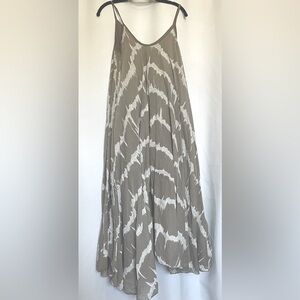 Tempo Paris taupe and Cream maxi Dress